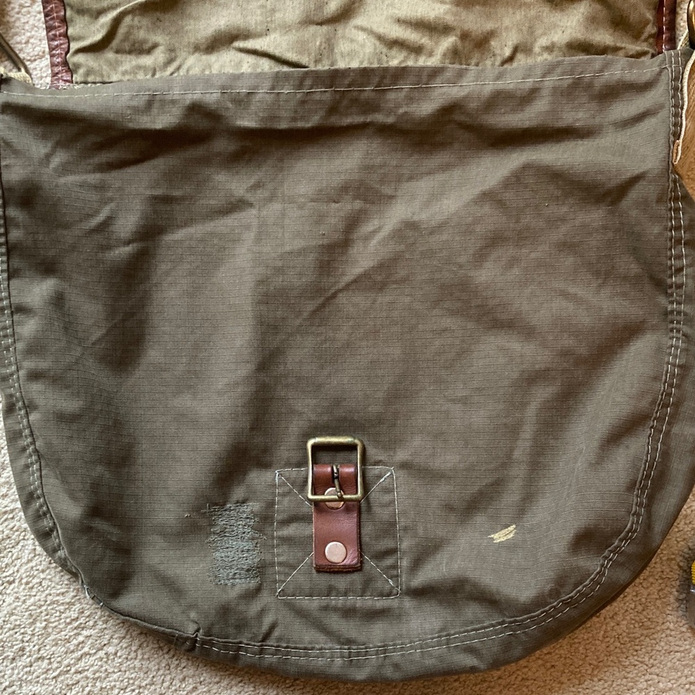 LAST CALL!! TOTEM SALVAGED Large Hobo Crossbody Serape and Canvas Bag - EUC - Picture 10 of 11